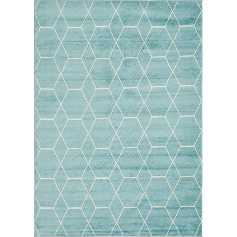 Mercury Row® Elborough Mint Blue Area Rug & Reviews Wayfair